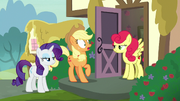 Applejack shocked by Strawberry Sunrise again S7E9