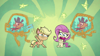 Applejack waving a Trail Trotters flag PLS1E7a