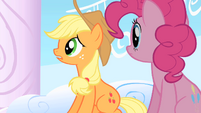 Applejack wondering where Rainbow Dash is S1E16