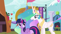 Celestia says she's impressed by Twilight S5E11