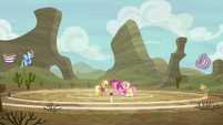 Ponyville buckball teams having a practice game S6E18