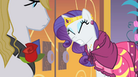 Rarity insists Blueblood shows his chivalry.