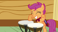 Scootaloo does sure enjoy banging on drums.