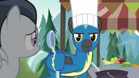 Thunderlane giving a spoon to Rumble S7E21