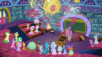 At this day, CG is in class with Twilight Sparkle teaching...