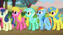 Rainbow Dash looks thrilled.