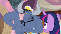 Iron Will guilt-tripping Twilight Sparkle S7E22
