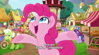 Pinkie Pie shouting "road trip!" MLPRR