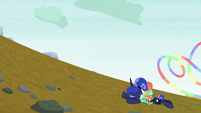 Princess Luna collapses on the ground S9E13