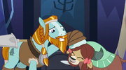 Rockhoof patting Yona on the head S8E21