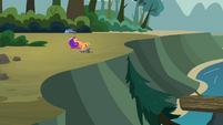 Scootaloo about to fall off another cliff S3E06