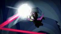 Spike deflecting one of the lasers S9E4
