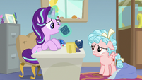 Starlight Glimmer nervously sips cocoa S8E12