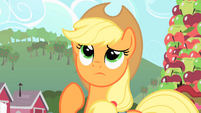 Applejack thinking up an excuse.