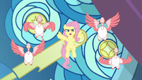 Fluttershy unleashing the power of geese S9E24