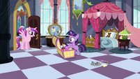 Can't say young since she's immortal, but Princess Cadance is happy to see Twilight.