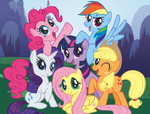 Promotional art of the Mane 6