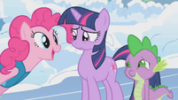 Pinkie Pie asks Twilight -But did I make you feel better-- S1E11