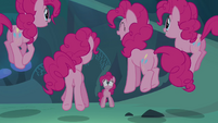 Pinkie Pie seeing her clones hopping S3E03