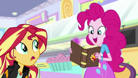 Pinkie picks up Sunset Shimmer's journal EGS3