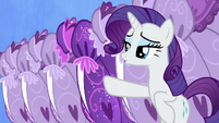 Rarity turns the gray dress purple S9E7