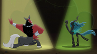 Tirek and Chrysalis posing dramatically S9E8