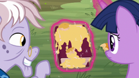 Twilight's library book stained with fruit S9E5