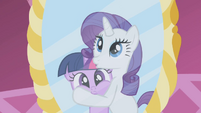 Twilight is getting squished, while Rarity continues to dream about the Gala.