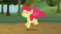 Apple Bloom bounding happily S2E05