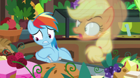 Applejack vision "you're a nacho away from" S8E5