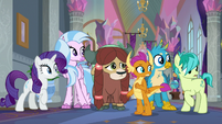 Friendship students see Fluttershy walk away S8E1