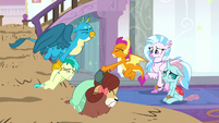 Gallus and Smolder help Sandbar and Yona S8E15