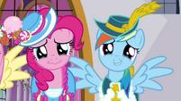 Pinkie Pie and Rainbow Dash about to cry S03E13