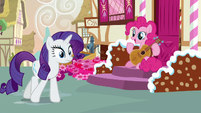 Pinkie Pie asks Rarity about the fashion contest S7E9