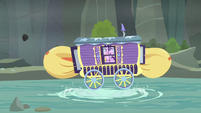 Raft inflates inside Trixie's wagon S8E19