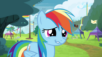 Rainbow awkward grin S4E10