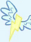 Yellow lightning bolt with wings