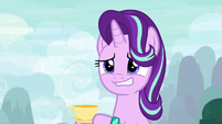 Starlight looks nervous with teacup S9E11