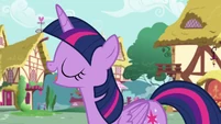 What happened with Twilight's new mane during the massage?