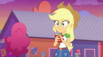 Applejack hears something off the phone EGROF