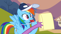 Rainbow Dash blowing her coach whistle S02E22