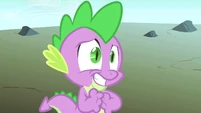 Awkward smile, Spike.