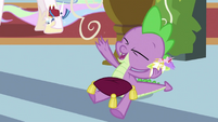 Spike throwing Shining Armor figurine S2E25