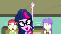 Twilight Sparkle quickly raises her hand SS8