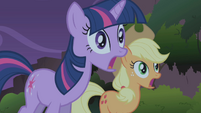 Twilight and AJ worried about Fluttershy S1E02