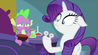 Wheels appear on Rarity's hoof MLPS2