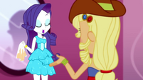 Applejack asks Rarity to remove some lipstick SS1