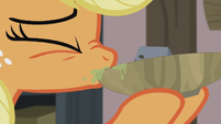 Applejack slurping her soup S5E20