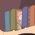 Daring Do books in the shelf S2E16