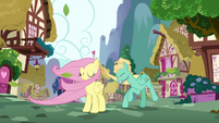 Fluttershy and Zephyr swept by the wind S6E11